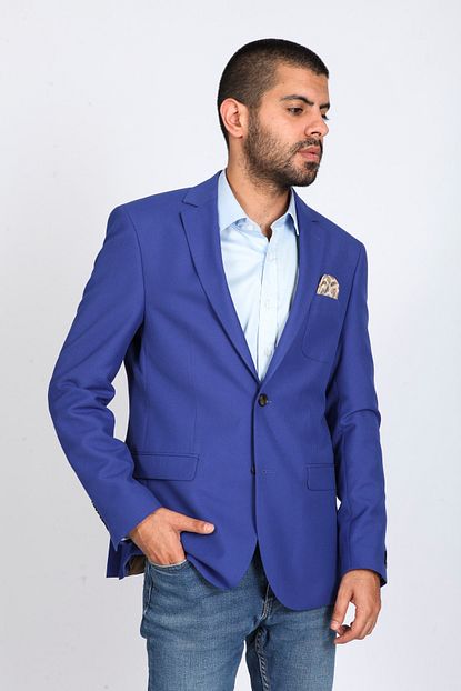 Mono Erkek Giyim Erkek Saks Mavisi Ceket Trendyol