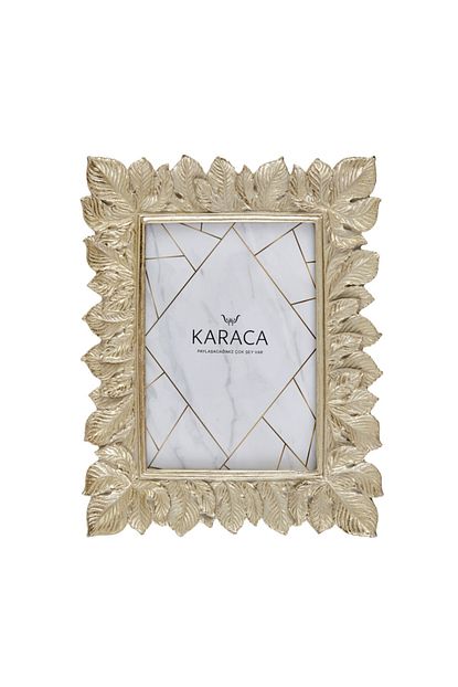 Karaca Eva Yaprak Desenli Gold Cerceve Trendyol