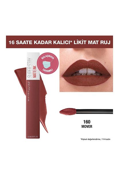 Maybelline New York Super Stay Matte Ink Pink Edition Likit Mat Ruj 160 Mover 3600531605643 Trendyol