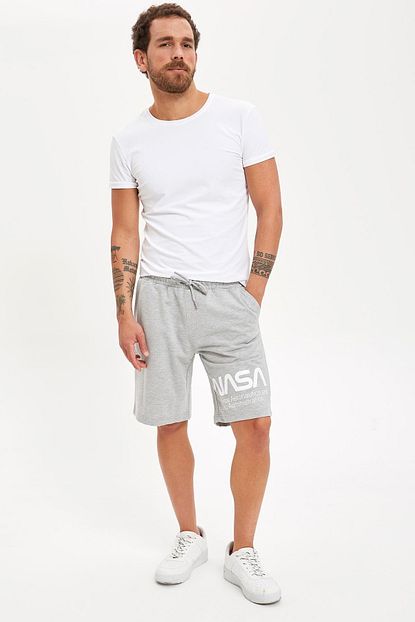 Defacto Erkek Gri Nasa Lisasnli Slim Fit Sort R7054az20sm Trendyol