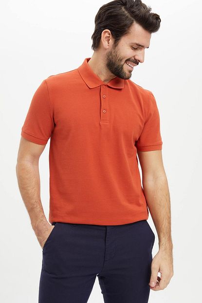 Defacto Erkek Turuncu Polo Yaka Regular Fit Basic Tisort M7676az20sp Trendyol