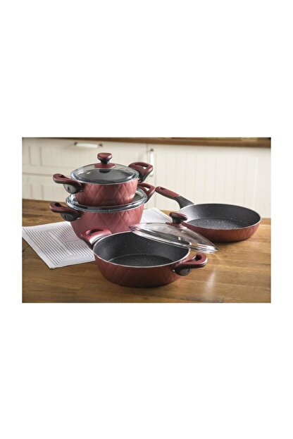 Emsan Grid Copper Granit 7 Parca Tencere Seti Fiyati Yorumlari Trendyol