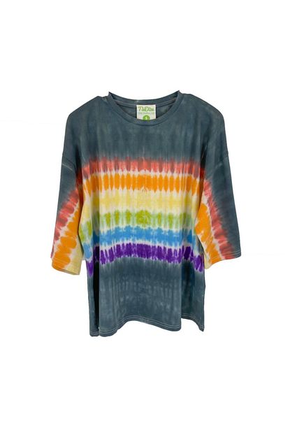 Tiedize Pride Batik Desenli El Yapimi Oversize Tie Dye T Shirt Trendyol