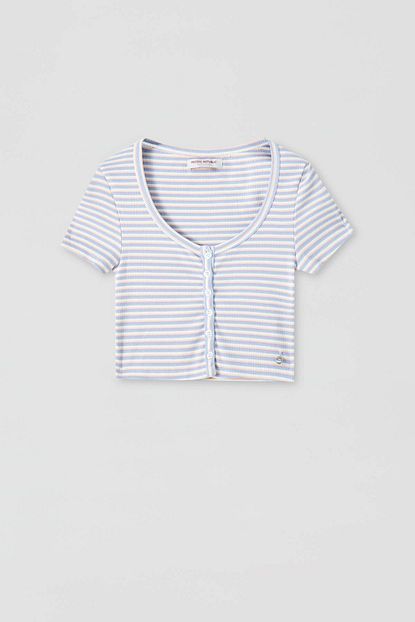 Pull Bear Kadin Kisa Kollu Crop Top 09244351 Trendyol