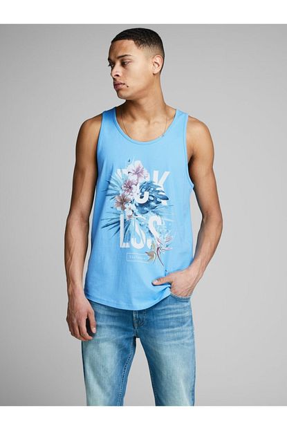 Jack Jones Erkek Mavi Baskili Spor Atlet 12147321 Trendyol