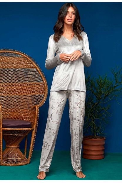Penyemood Penye Mood 8633 Pijama Takimi Gri S Trendyol