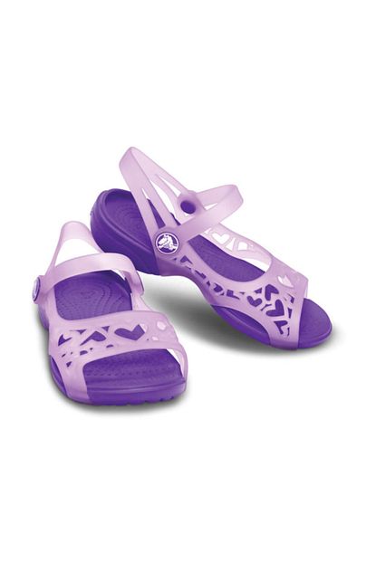 Crocs Kiz Cocuk Mor Adrina Hearts Sandal C Sandalet Trendyol