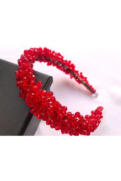Asos Luxury Accessories Gelin Taci Kirmizi Islemeli Trendyol