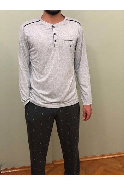 Dagi Dge 10312 Patli Gri Pijama Takim L Trendyol