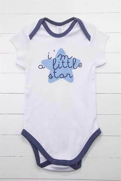 Baby Club Erkek Beyaz Baskili Body Trendyol