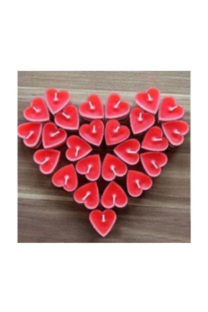 Nerox Kirmizi Kalpli Tealight Mum 50 Li Trendyol