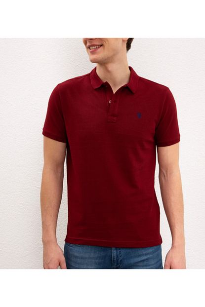 U S Polo Assn Erkek Bordo Polo Yaka T Shirt G081gl011 000 954055 Vr177 Trendyol