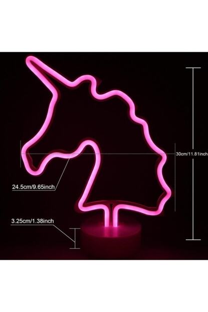 Rennway Unicorn Renkli Dekoratif Neon Led Pilli Masa Ve Gece Lambasi Trendyol