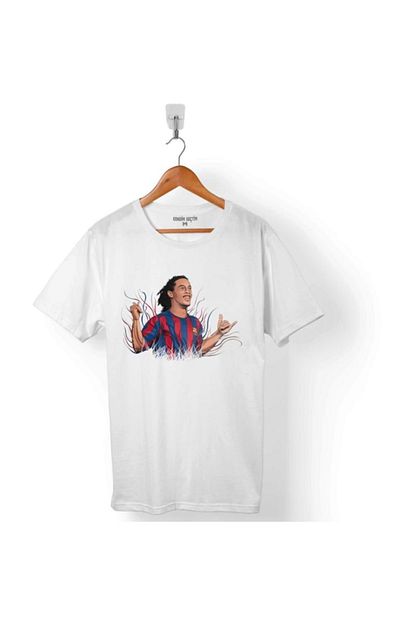 Kendim Sectim Erkek Beyaz Ronaldinho Gaucho 10 Tisort Trendyol