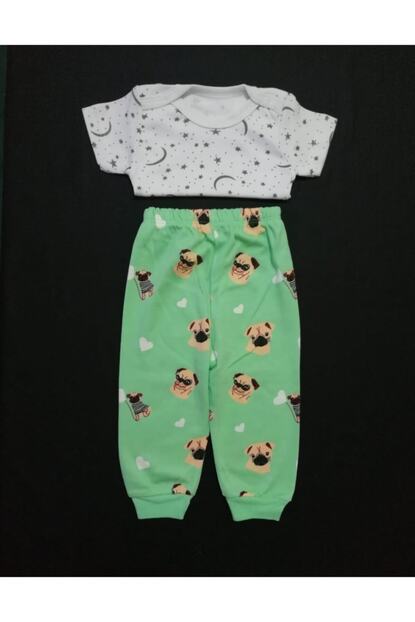 Babyibo 2 Adet 100 Pamuk Bebek Badi Set 1 Adet Alt 1 Adet Kisa Kollu Bebek Badi Zibin Citcitli Badi Trendyol