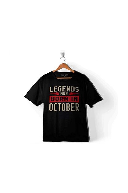 Kendim Sectim Legends Are Born In October Dogum Gunu Hediye Cocuk T Shirt Trendyol