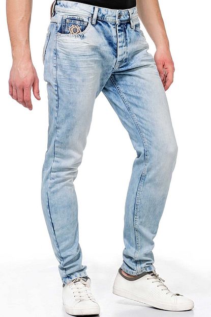 Cipo Baxx Erkek Buz Mavisi Dar Paca Jean Kot Pantolon Cd319x Trendyol