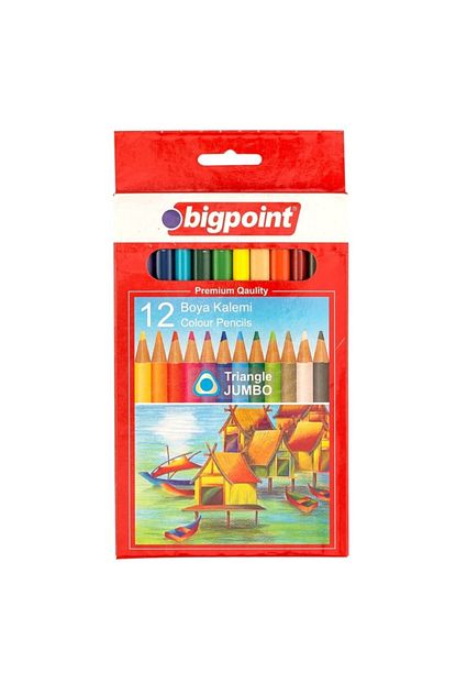 Bigpoint Jumbo Ucgen Kuru Boya Kalemi 12 Renk Trendyol