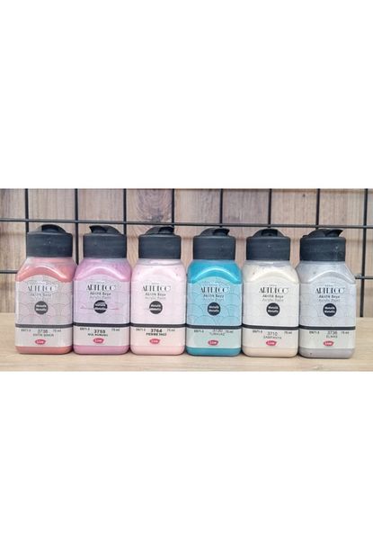Artdeco Akrilik Boya 6 Li Metalik Renkler 75ml Trendyol