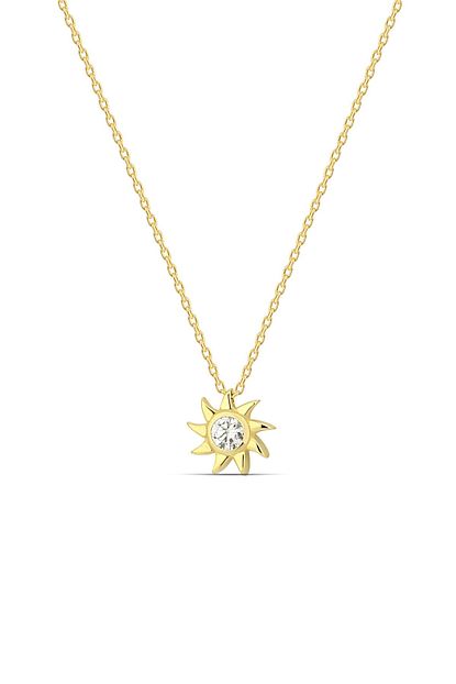 https www trendyol com papatya silver 14 ayar tek tasli gunes altin kolye p 45291609