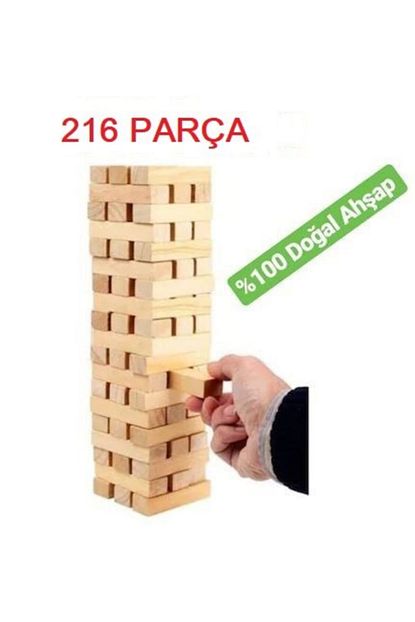 Jenga Ahsap Egitici Oyun 216 Parca Denge Bloklari Kule Oyunu Yapi Oyunu Gorsel Algi Zeka Gelistirici Trendyol
