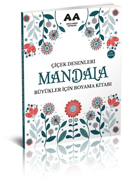 Akilli Adam Yayinlari Akilli Adam Mandala Boyama Cicek Desenleri Mandala Boyama Kitabi Trendyol