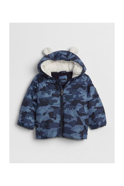 Gap Baby Erkek Bebek Mavi Coldcontrol Max Desenli Pufa Mont Trendyol