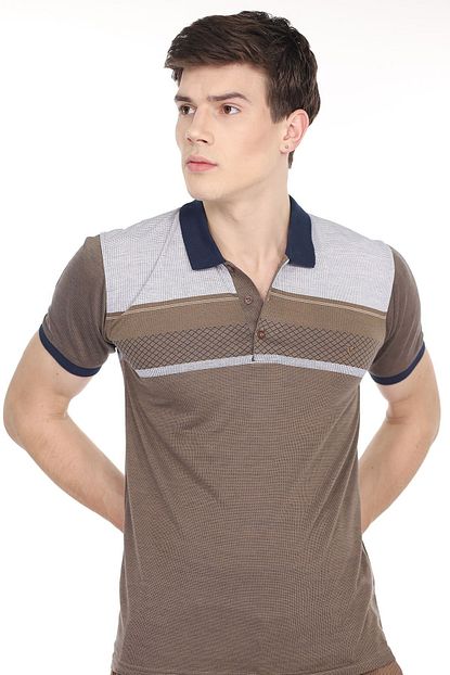 Carlamia Erkek Kahverengi Polo Yaka T Shirt Trendyol
