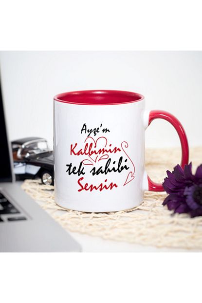 Rennway Ayse Ismine Ozel Kirmizi Renkli Kalbimin Tek Sahibi Kupa Bardak Trendyol