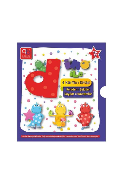 Q Bebek Yayinlari Dino Karton Kitap Set Renkler Sekiller Sayilar Kavramlar Q Bebek Trendyol