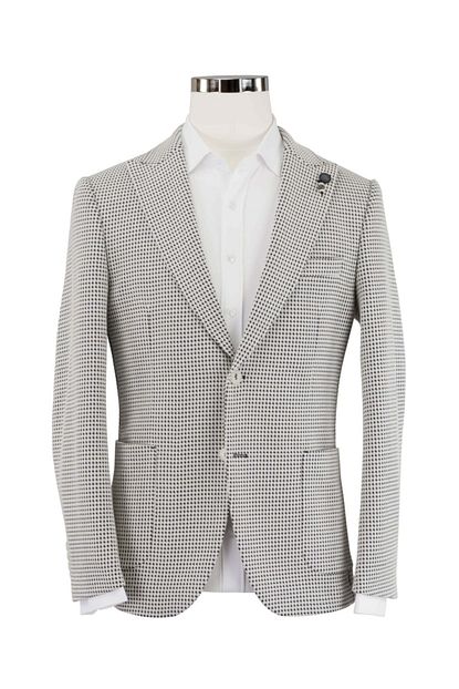 Jakamen Erkek Beyaz Slim Fit Astarsiz Ceket 01 Trendyol