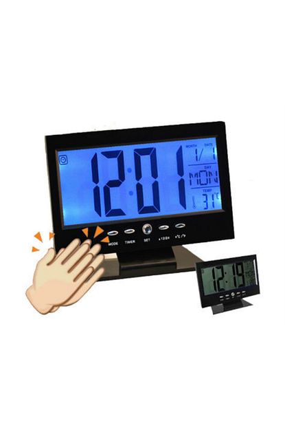Rennway Alkis Sensorlu Led Dijital Masa Saati Alarm Ve Termometre Ozellikli Trendyol