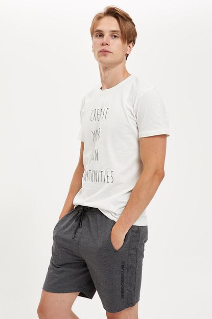 Defacto Erkek Gri Slim Fit Spor Sort S3253az20sm Trendyol