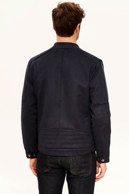 Lc Waikiki Erkek Indigo Deri Gorunumlu Mont 0s0339z8 Trendyol