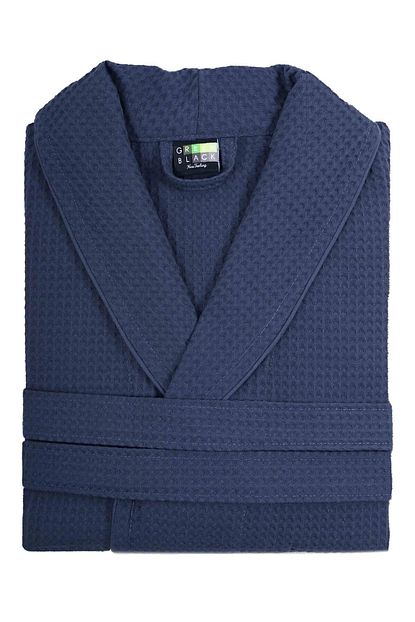 Ecocotton 100 Pmk Waffle Pike Erkek Bornoz Afra Lacivert Medium Trendyol