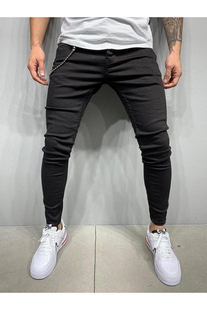 2y Premium Erkek Siyah Newa Premium Duz Slim Fit Kot Pantolon Trendyol