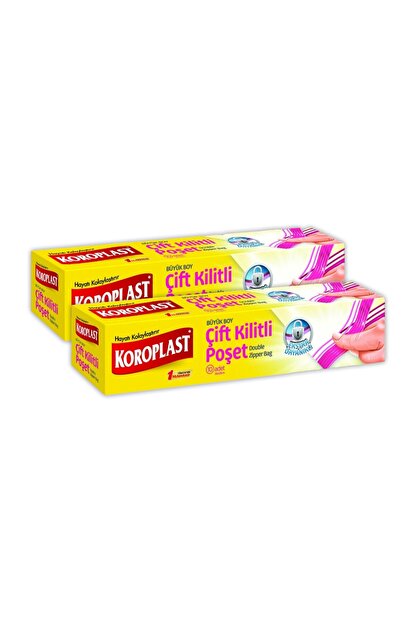 koroplast cift kilitli poset buyuk boy 26x28 cm 10 adet 2 li fiyati yorumlari trendyol