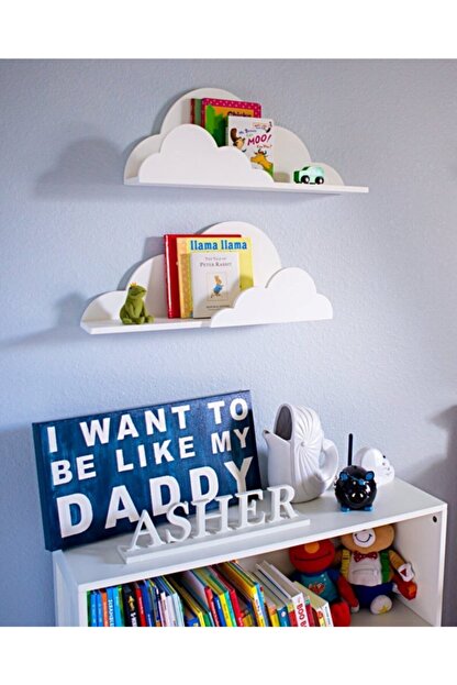 Orenccraft Orenccollection 2 Li Urun Cocuk Odasi Bulut Raf Bebek Kres Duvar Icin Bulut Raf Asili Bulut Raflar Fiyati Yorumlari Trendyol
