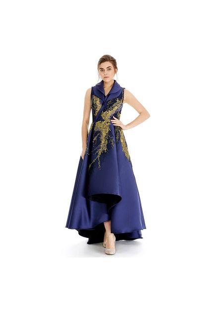 Ceyyiz Kadin Mavi In Couture Ozel Dikim Dalgali Can Kalip Tasli Abiye Kiyafeti Fiyati Yorumlari Trendyol