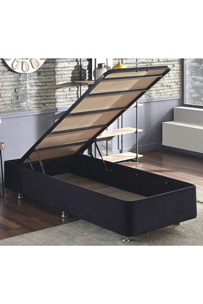 niron yatak niron ela baza 80x180 cm tek kisilik sandikli siyah kumas baza silinebilir soho kumas fiyati yorumlari trendyol