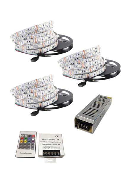 evimled rgb serit led silikonlu dis mekan ozel kumanda 5050 smd 15 metre fiyati yorumlari trendyol