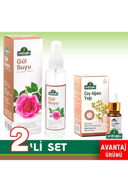 arifoglu gul suyu ve cay agaci yagi 2 li set fiyati yorumlari trendyol