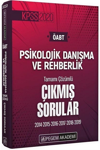 Pegem A Yayincilik Sinav Kitaplari 2020 Kpss Oabt Psikolojik Danisma Ve Rehberlik Tamami Cozumlu Cikmis Sorular 2014 2015 2016 201 Fiyati Yorumlari Trendyol
