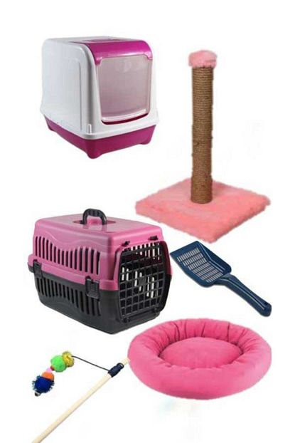 pet style kedi baslangic ihtiyac seti 5 li pembe fiyati yorumlari trendyol