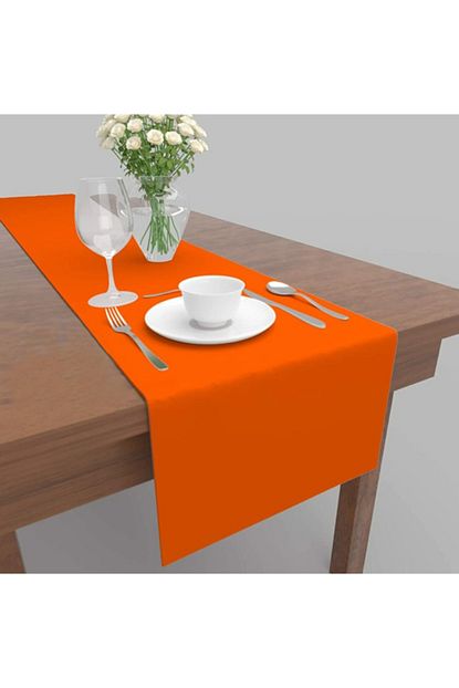 decortex turuncu dekoratif ozel tasarim runner masa ortusu 40 x 150 cm fiyati yorumlari trendyol