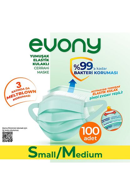 evony yesil elastik kulakli small medium 100 adet fiyati yorumlari trendyol