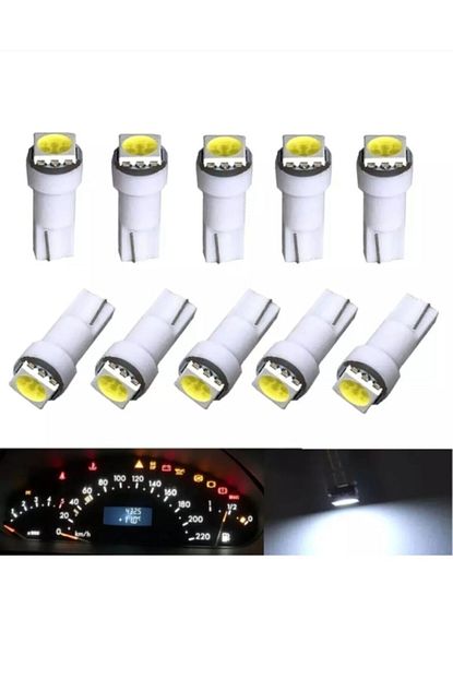 gurlerotoaksesuar 10 adet gosterge ampul t5 led beyaz renk topito kadran led 12v 5w fiyati yorumlari trendyol