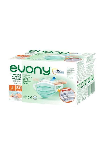 Evony Cerrahi Maske 1 Kutu Icinde 50 Adet Butun Urunlerimiz Orijinal Urundur Fiyati Yorumlari Trendyol