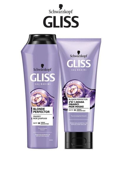 gliss blonde perfector mor sampuan 250 ml mor maske 200 ml fiyati yorumlari trendyol