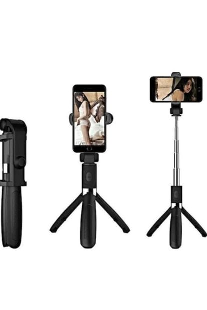 tripod bluetooth kumandali kablosuz selfie cubugu monopod